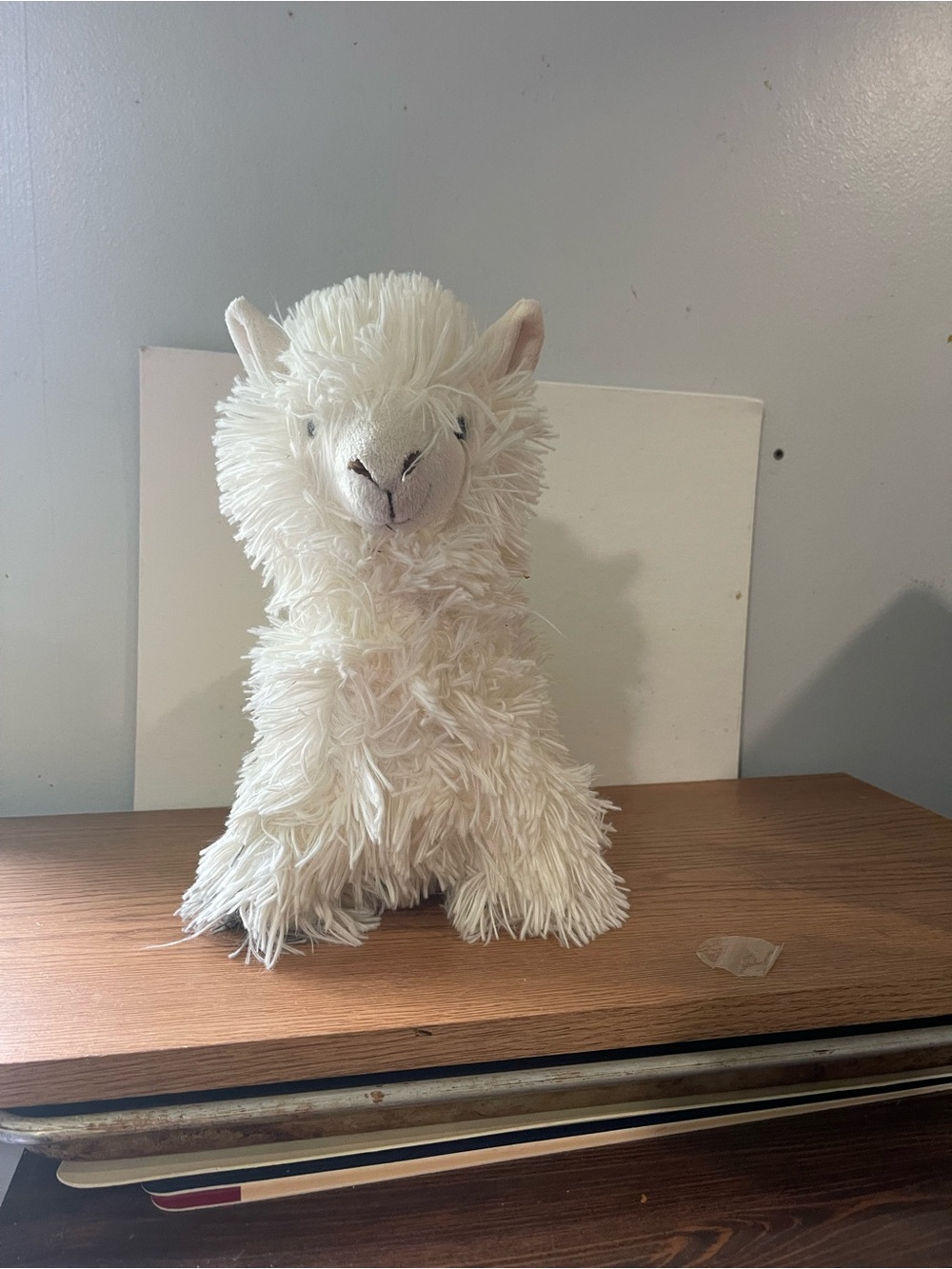 J.O.A. White Plush Llama Decorative Accent